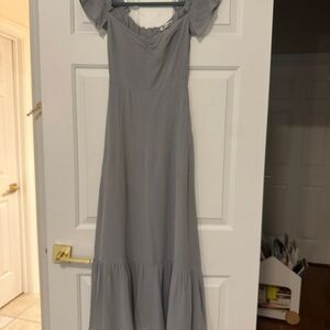 Reformation Light Gray Maxi Dress